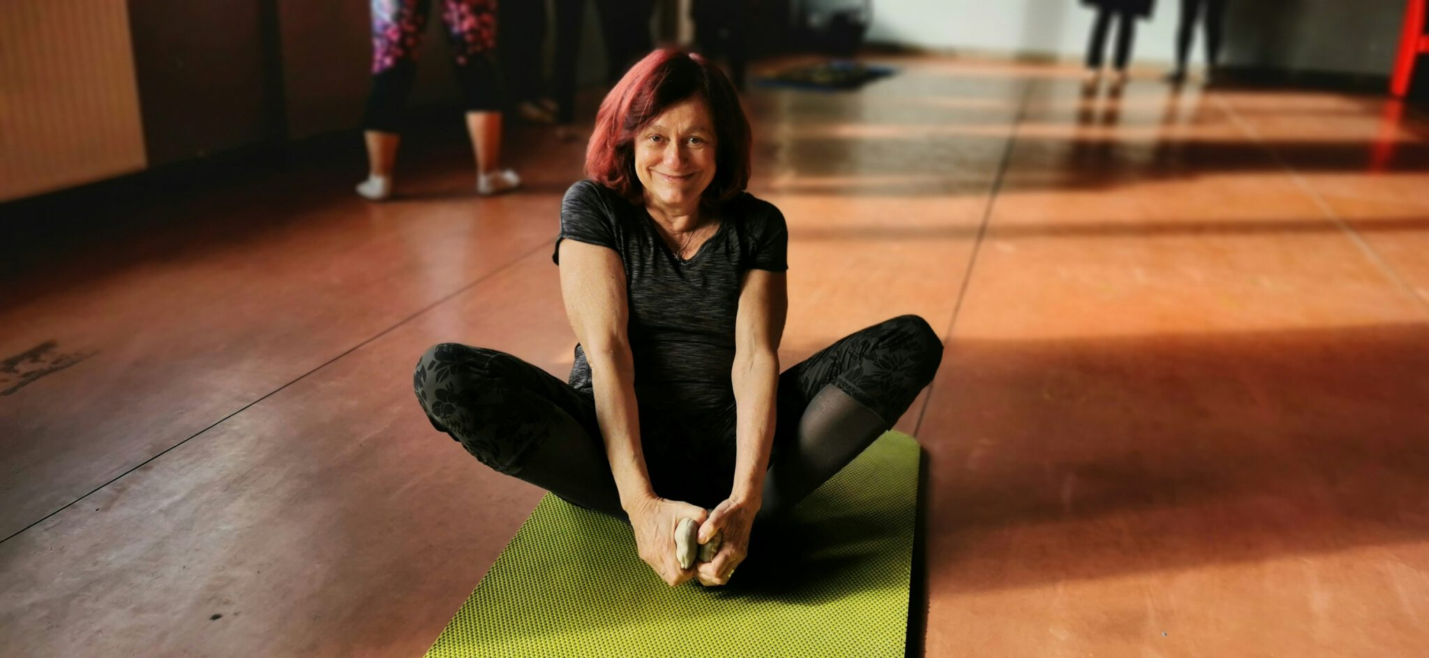 Woman doing lotus position