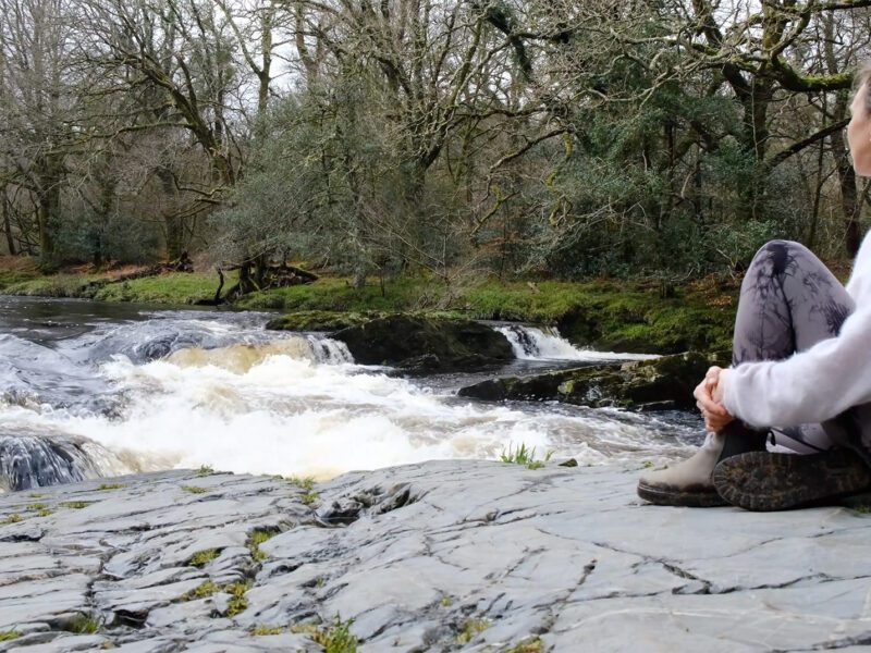 Woman looking at water contemplation