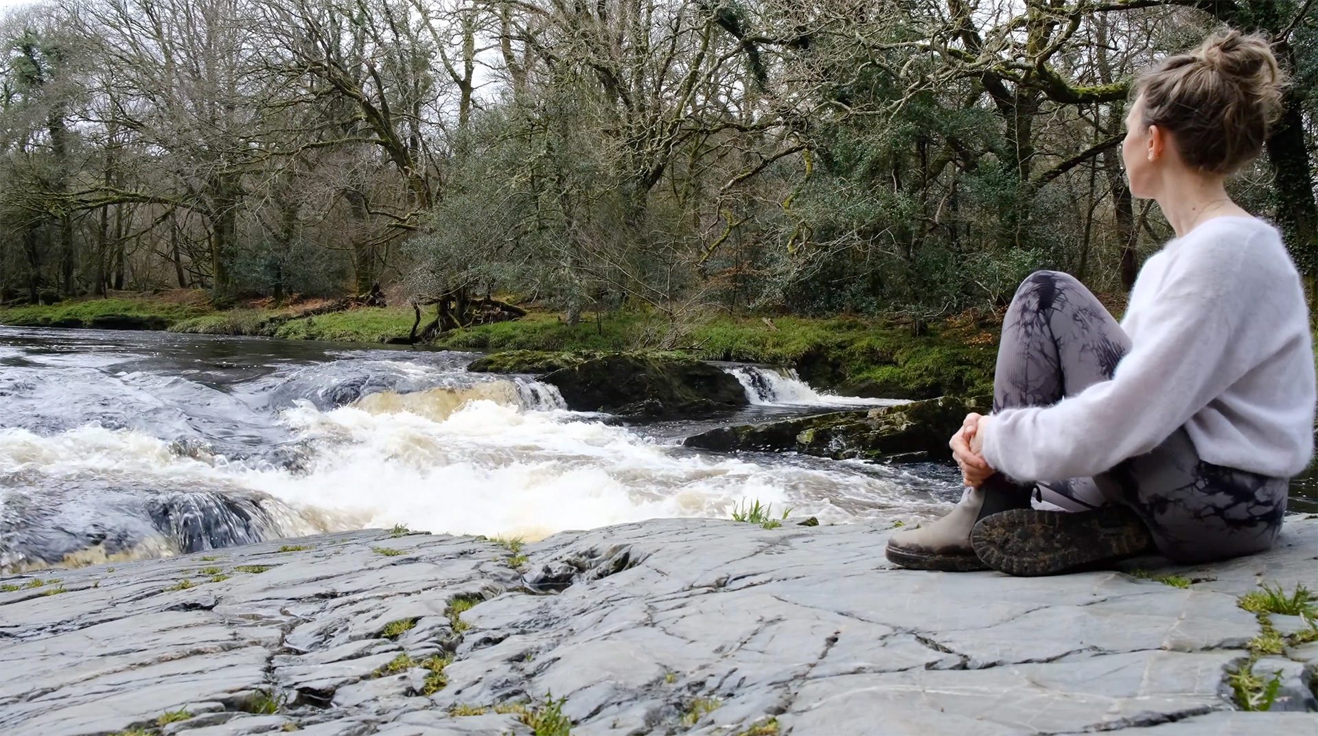Woman looking at water contemplation